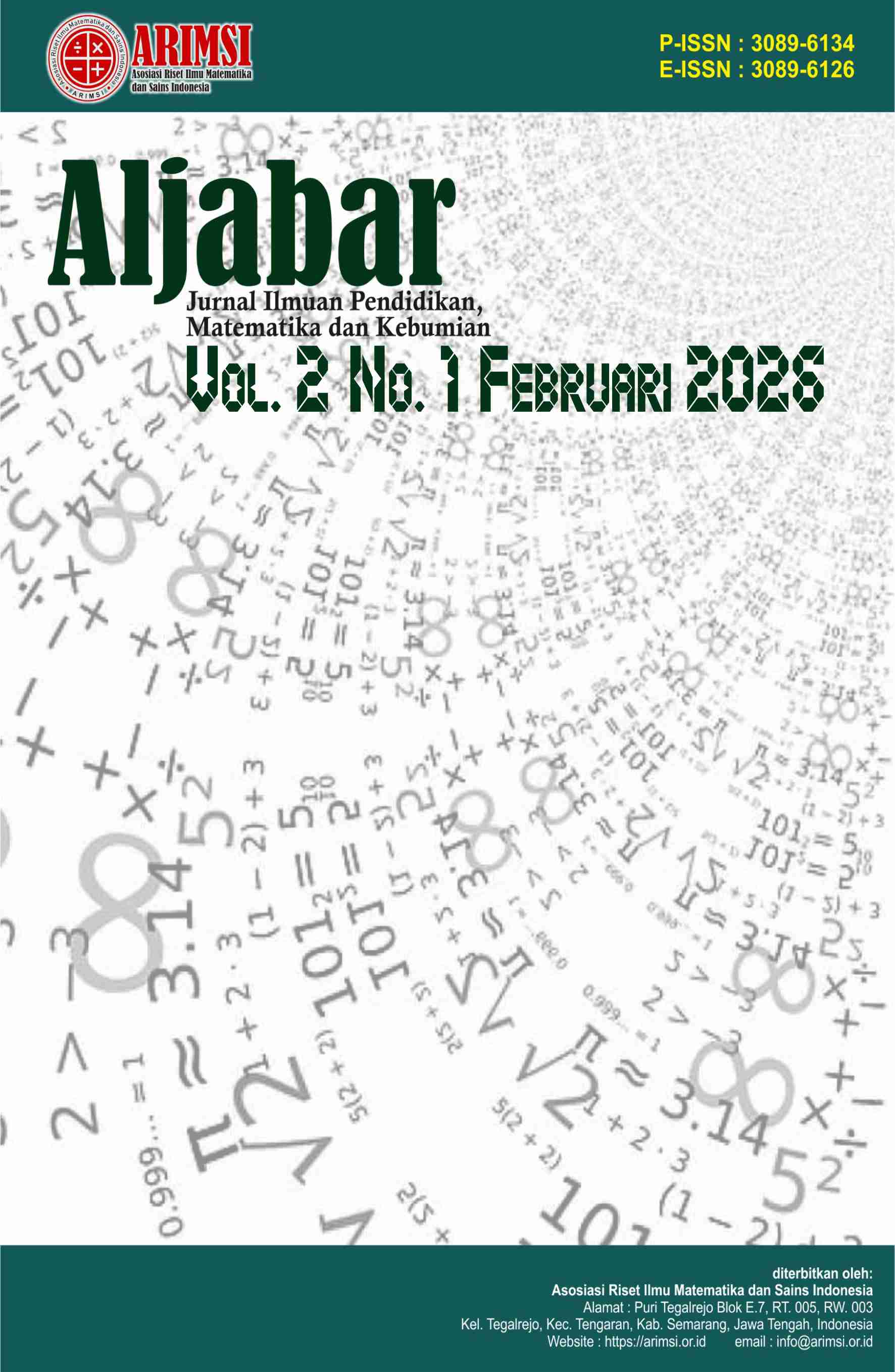 					View Vol. 2 No. 1 (2026): Februari : Aljabar : Jurnal Ilmuan Pendidikan, Matematika dan Kebumian
				