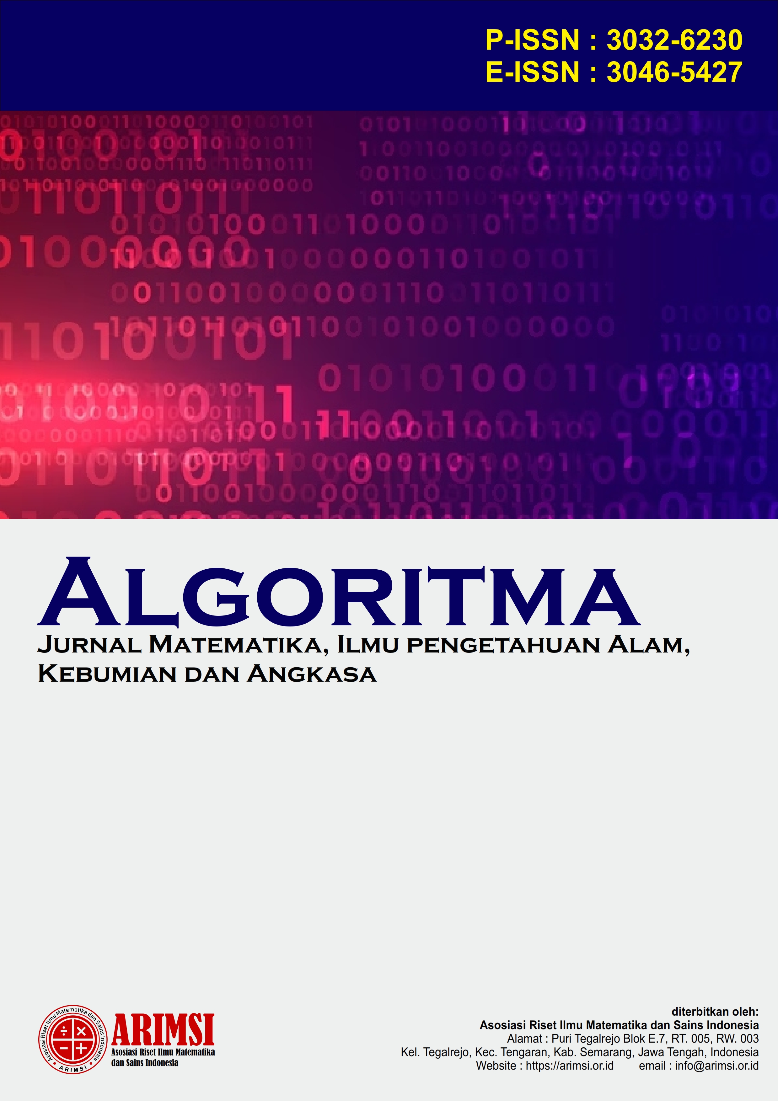 					View Vol. 4 No. 3 (2026): Algoritma : Jurnal Matematika, Ilmu pengetahuan Alam, Kebumian dan Angkasa
				